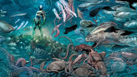 Aquaman DC水下鱼高清壁纸