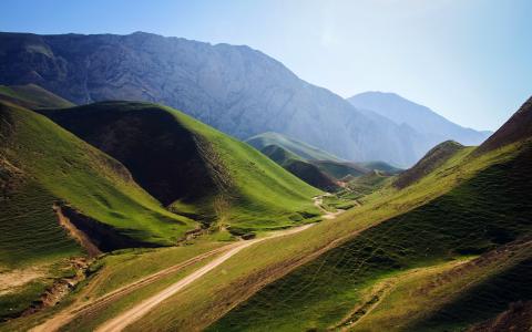 阿富汗绿色山脉壁纸