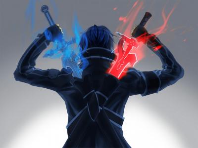 Kirigaya Kazuto, Sword Art Online, Sword, anime boy wallpaper