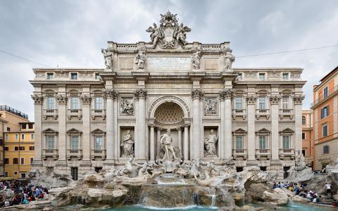 Fontana di Trevi意大利壁纸