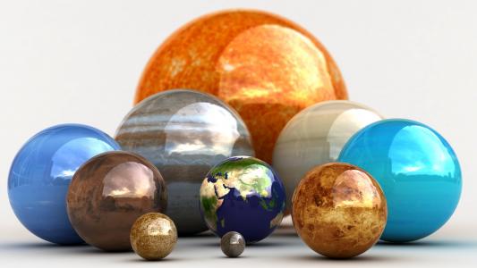 3D球，行星，地球，彩色壁纸