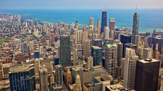 芝加哥建筑摩天大楼高清壁纸