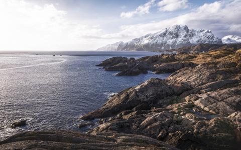 挪威，峡湾，悬崖，山，海壁纸