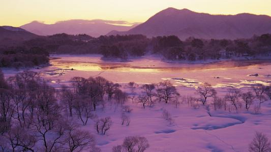 冬季景观福岛日本壁纸