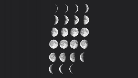 月亮，满月，月牙儿壁纸