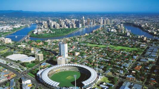 城市布里斯班澳大利亚高清照片壁纸惊人的板球场