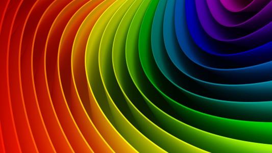 抽象的几何彩虹壁纸