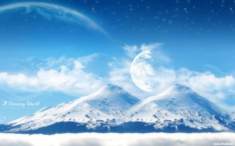 梦想世界美丽的雪山壁纸