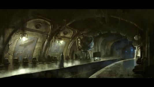 蝙蝠侠地铁隧道绘图高清壁纸