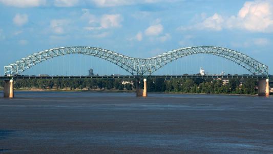 孟菲斯桥横跨密西西比河墙纸