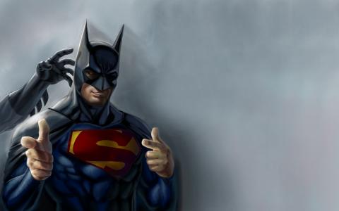 蝙蝠侠和超人壁纸