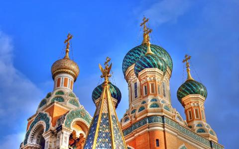 地标，教堂，大教堂，架构，俄罗斯大教堂壁纸