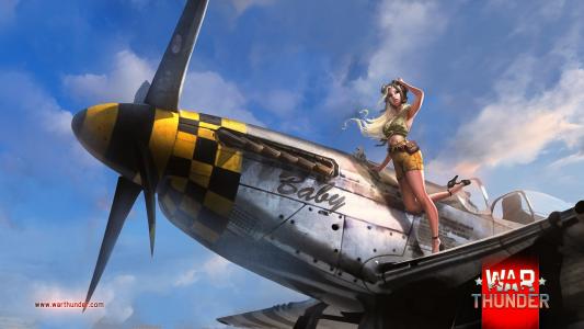 战争雷鼻子艺术金发机械绘图二战世界战争飞机飞机高清壁纸