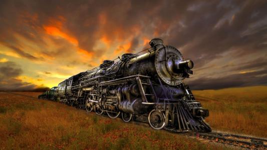 美丽的蒸汽火车艺术壁纸
