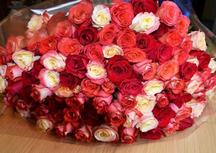 美容，鲜花，花束，别致，情人节，玫瑰，花束，玫瑰壁纸