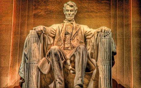 亚伯拉罕·林肯壁纸的雕像