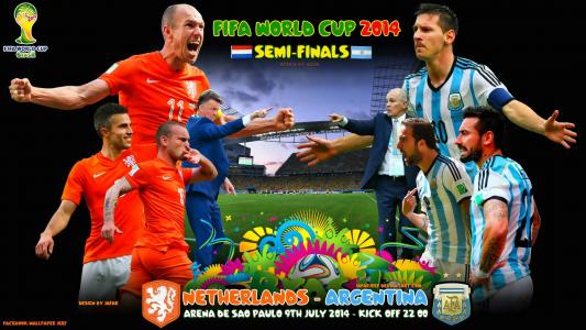 荷兰 - 阿根廷半决赛世界杯2014壁纸