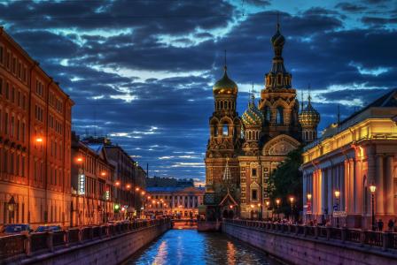 救世主大教堂，圣彼得堡，俄罗斯壁纸