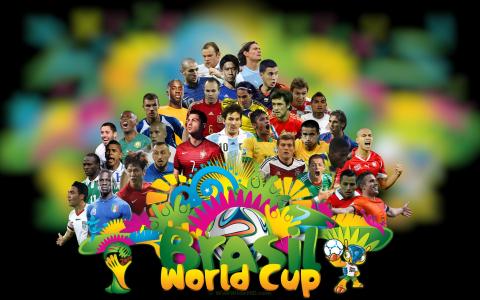 巴西2014年世界杯足球明星壁纸