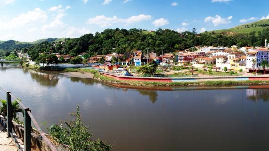 房子，河，桥，巴西，圣保罗壁纸