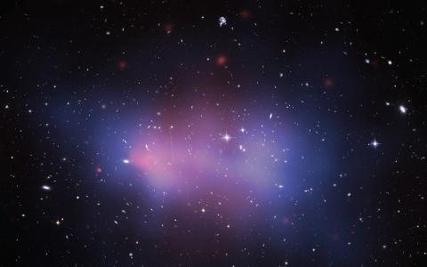 银河星星星系紫色高清壁纸