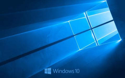 Windows 10系统的标志，蓝色风格的背景壁纸
