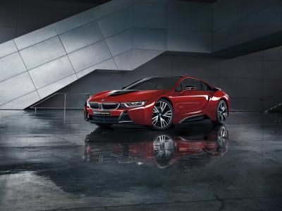 BMW i8 Protonic Red car wallpaper