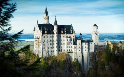 巴伐利亚州新天鹅堡城堡壁纸