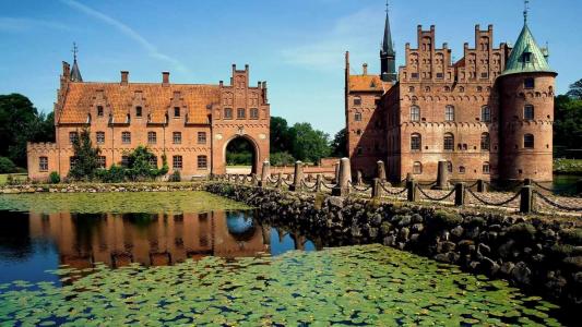在丹麦壁纸精彩的城堡