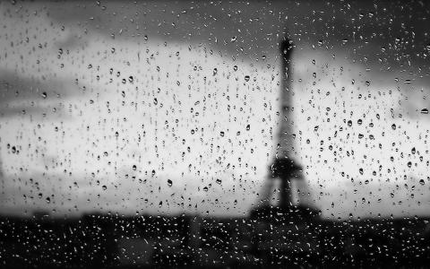 下雨的巴黎壁纸