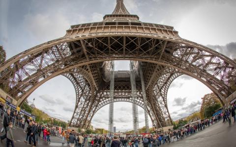 欧元2016年足球之旅，巴黎，艾菲尔铁塔，法国壁纸