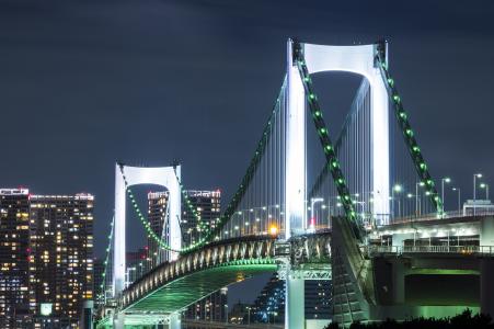 彩虹桥夜景免费照片
