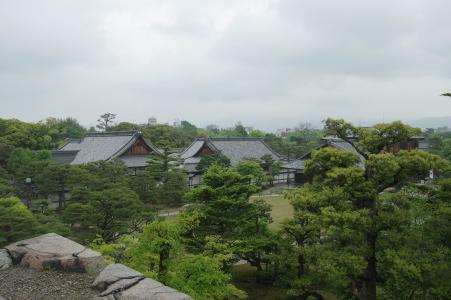 从Nijo城堡看见的京都的自然的免费照片股票