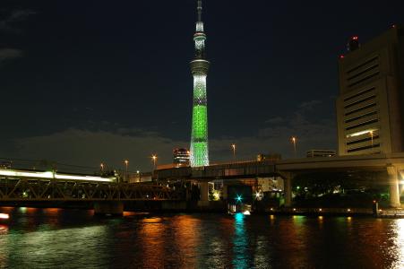 隅田川和天空树夜景照片