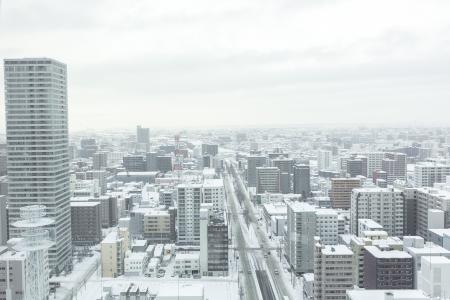 冬天的免费股票照片札幌大通风景（Fushigawa方向）