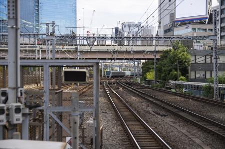 JR浜松町站附近的铁路轨道免费照片