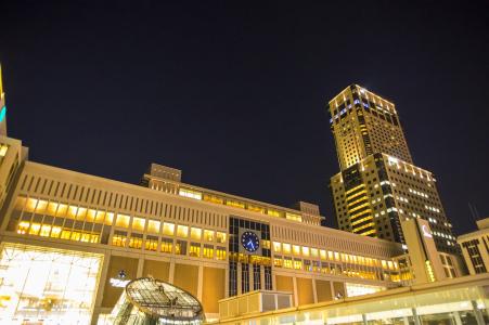 JR札幌站的夜景免费照片