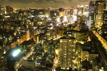 东京夜景从世界贸易中心大厦免费图片