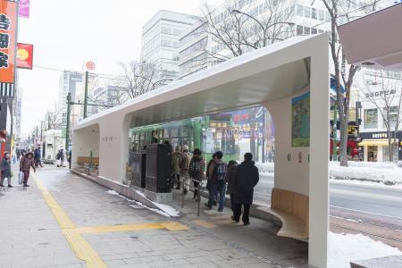 札幌电车（电车）站照片