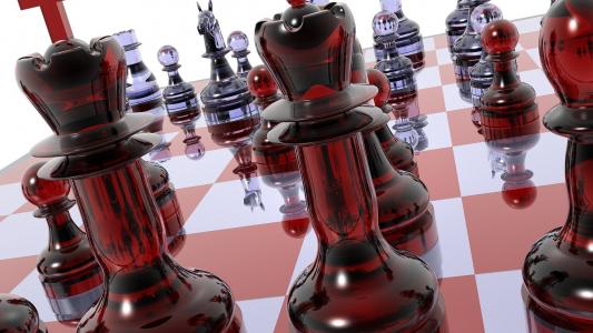 象棋，游戏，董事会，移动，马