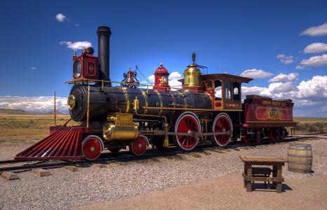 照片，火车，复古，蒸汽机车