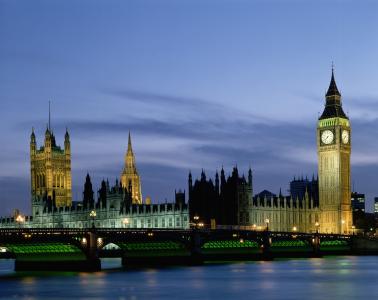 英格兰，伦敦，桥，议会，大本钟