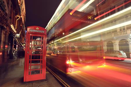 英格兰，光，街，伦敦，晚上，灯，城市，电话