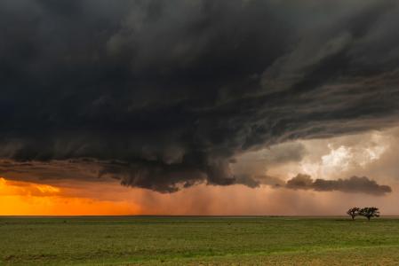 美国，得克萨斯州，风暴，云，天空，空间