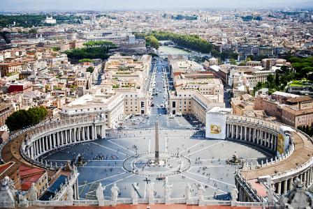 城市，罗马，梵蒂冈城，广场，游客，人，宏观照片