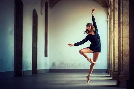 女孩，芭蕾舞女演员，艺术体操，美丽，舞蹈