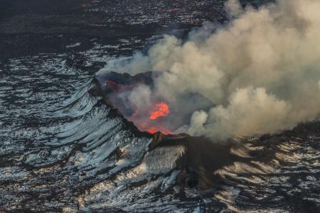 火山，性质，景观，Holuhraun，冰岛，喷发
