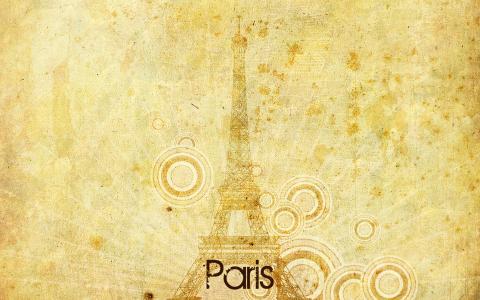 圆，光线，巴黎，艾菲尔铁塔