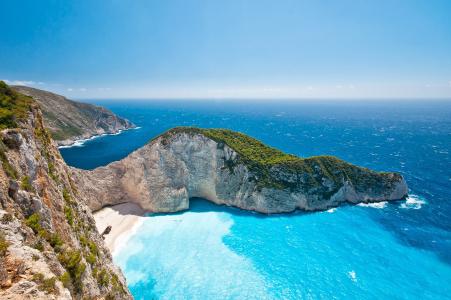 希腊，爱奥尼亚群岛，海，夏天，天空，大卫havenhand rhotography