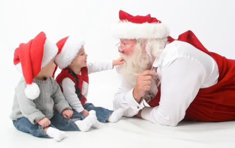 面试，圣诞老人，儿童，快乐，假期，快活，圣诞节，克劳斯